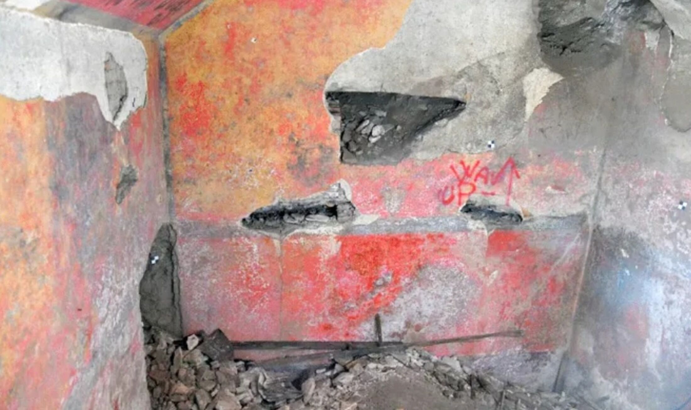 Een deel van de ontdekte Romeinse villa