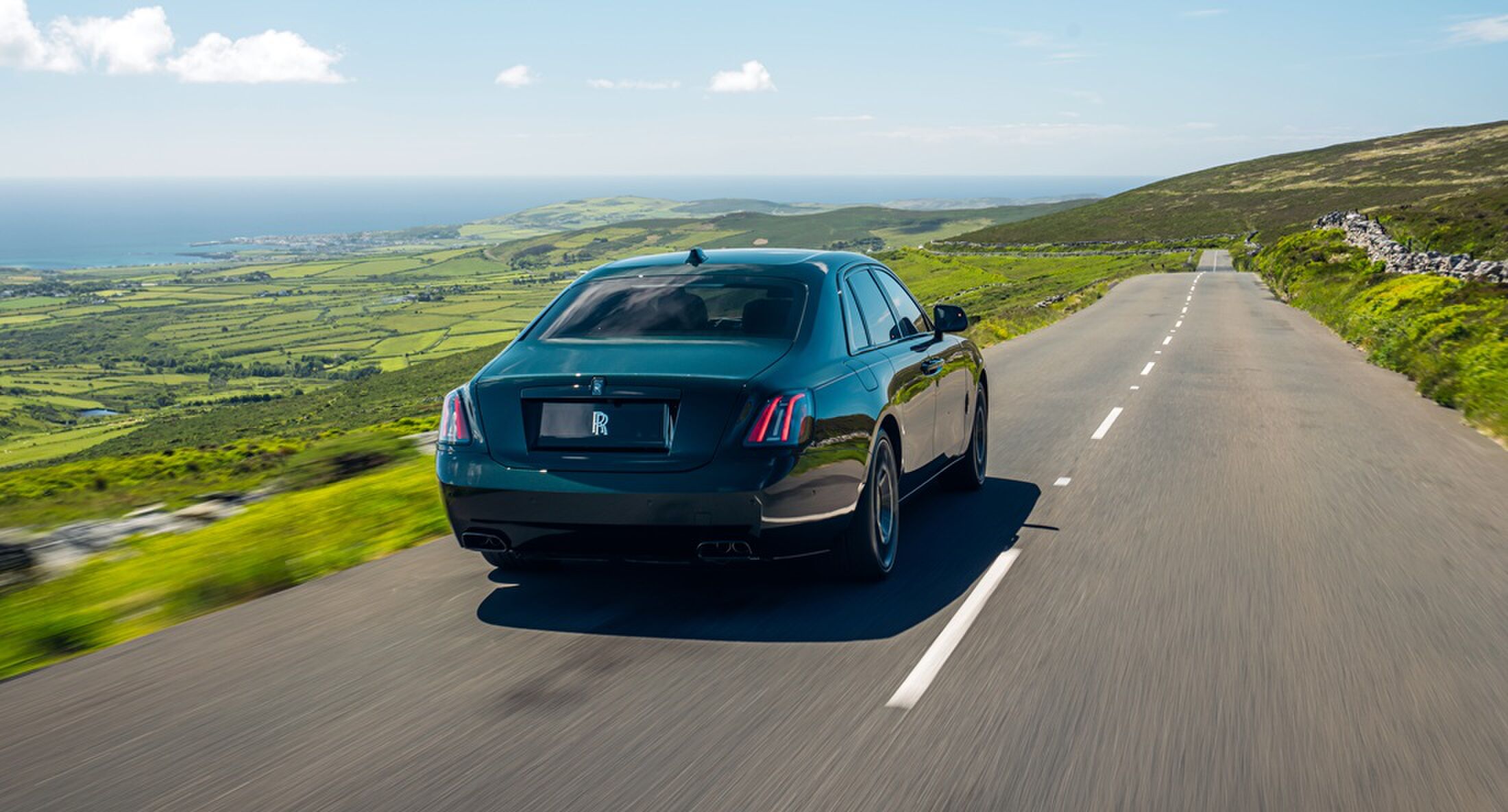 De achterzijde van de nieuwe Rolls-Royce Ghost