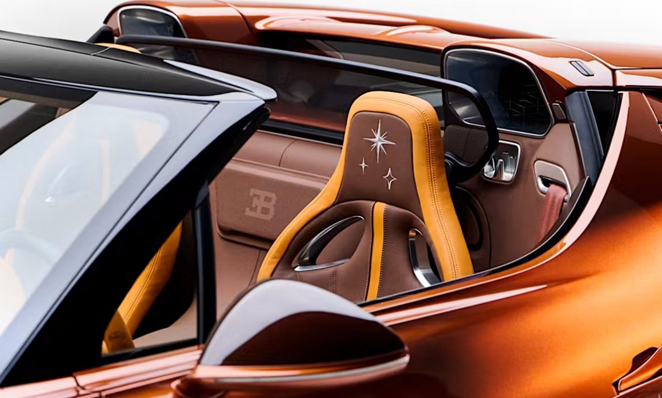 Het interieur van de speciale wagen