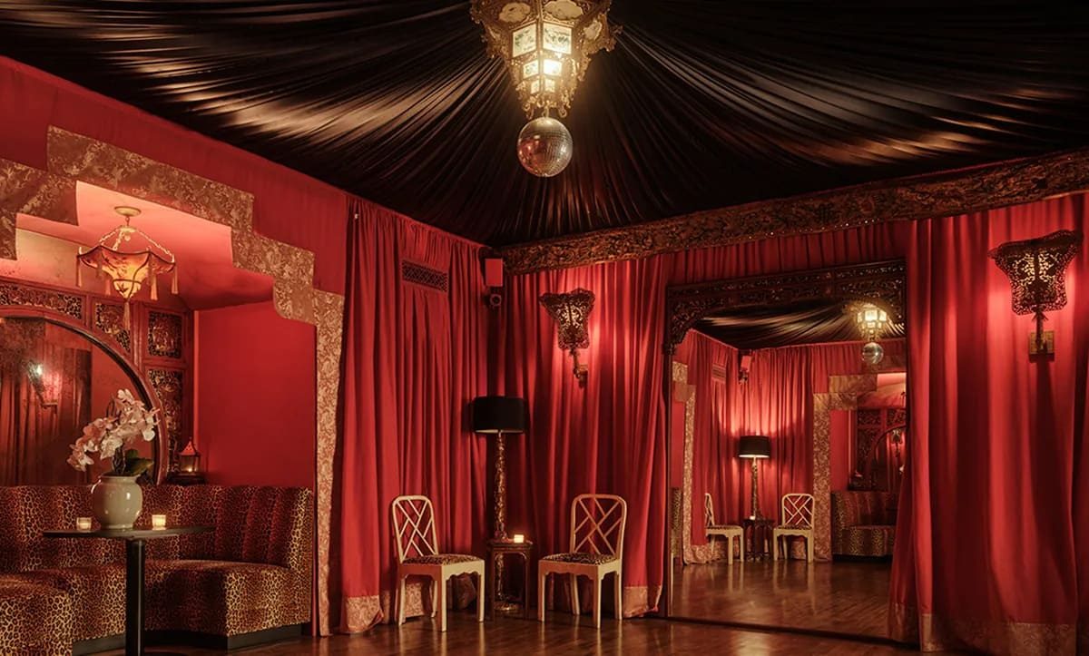 De disco bij de villa in Bel Air met wijngaard