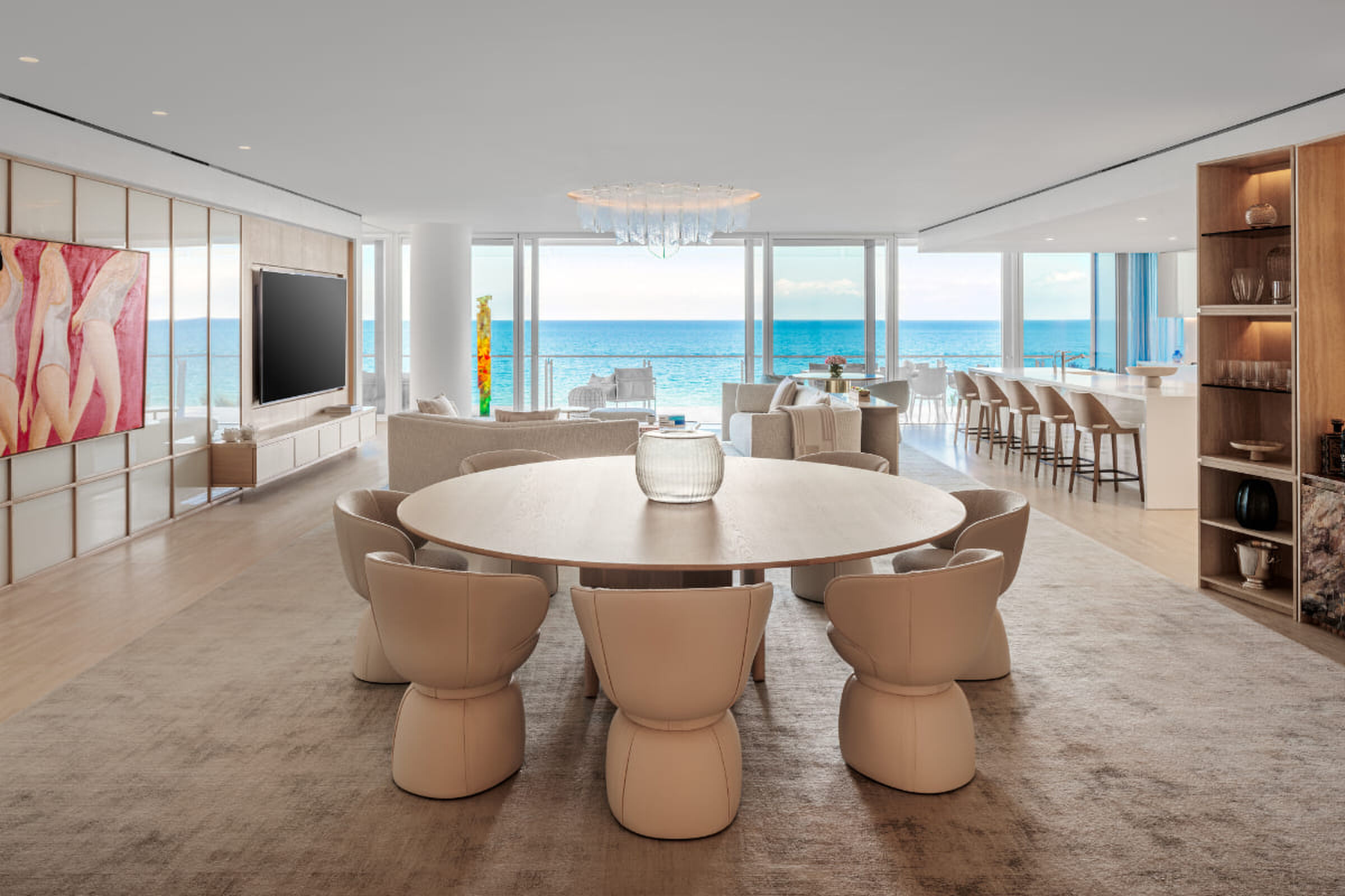 Het prachtige uitzicht vanaf het Four Seasons Surf Club Miami-appartement