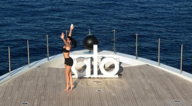 Kylie Jenner op haar superjacht