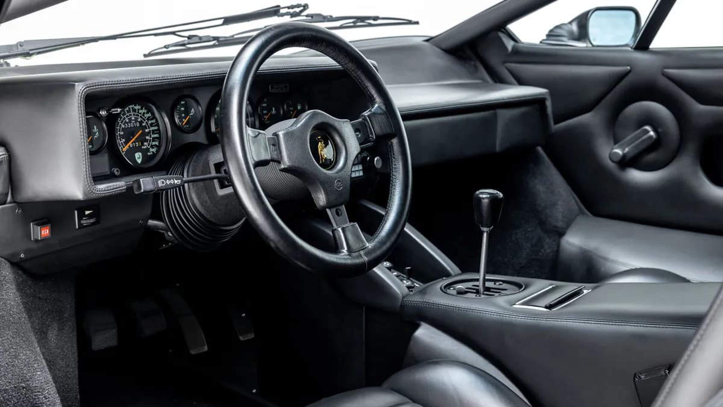 Het interieur van de Lamborghini Countach