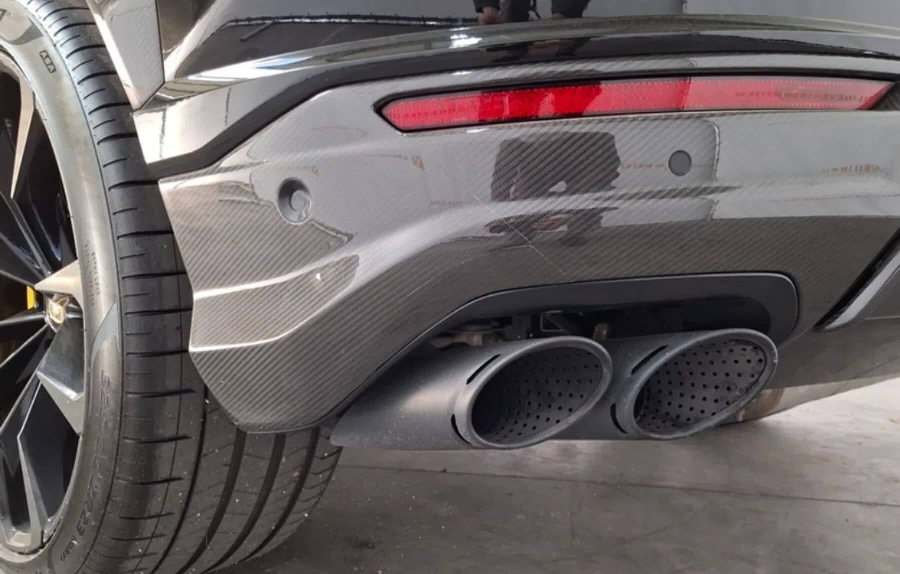 Een detailshot van de Lamborghini Urus