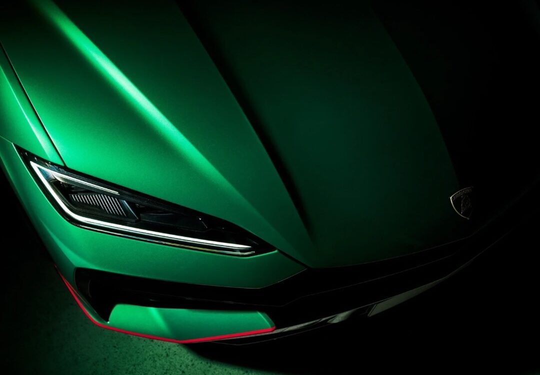 Een detailshot van de Lamborghini Urus SE Tettenero Capsule