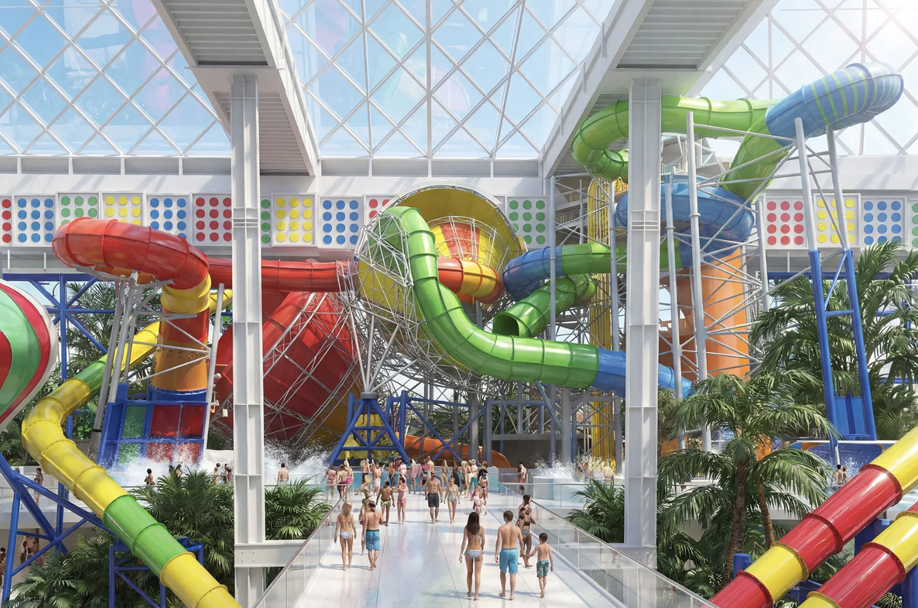 Het waterpark aan boord van het Freedom Ship