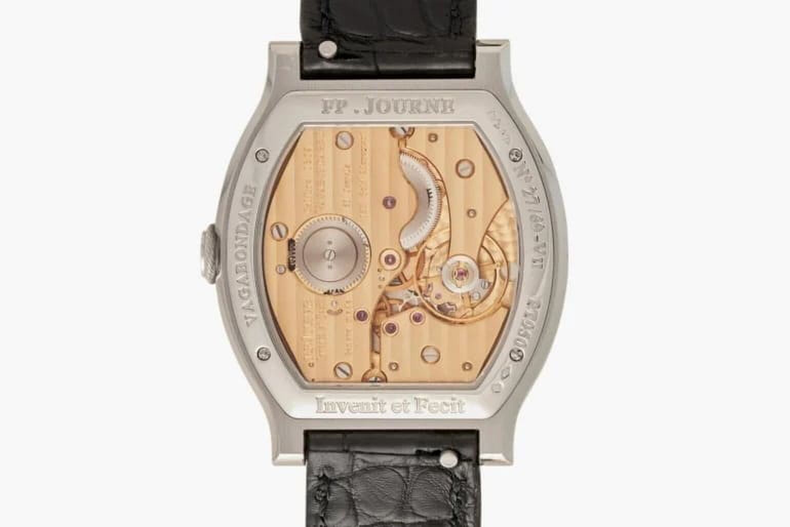 De achterkant van het F.P. Journe-horloge van Tom Brady