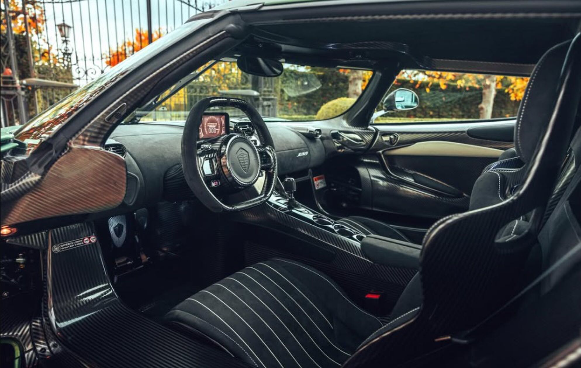Het interieur van de Koenigsegg Jesko Attack