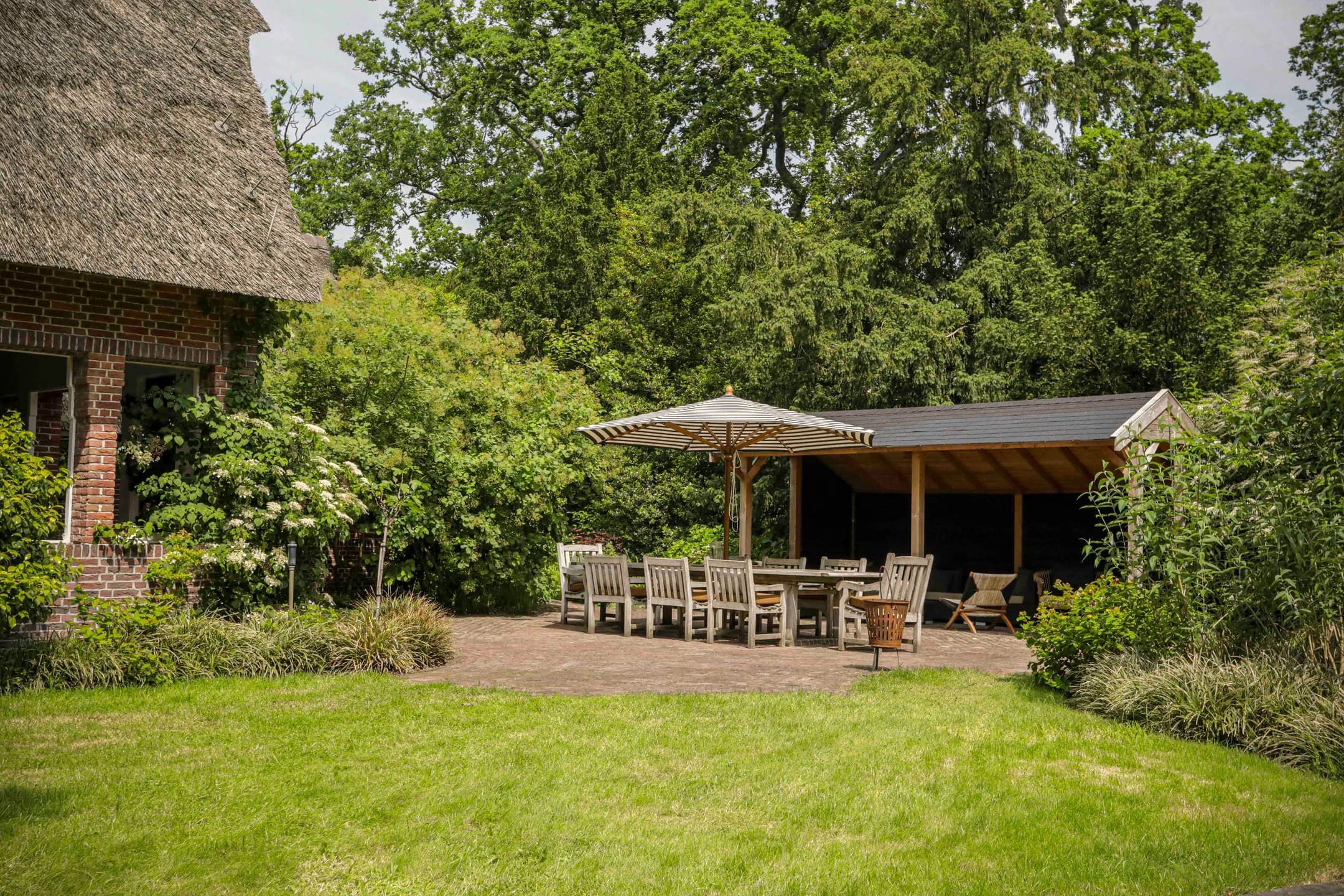 De tuin bij de villa in Heemstede