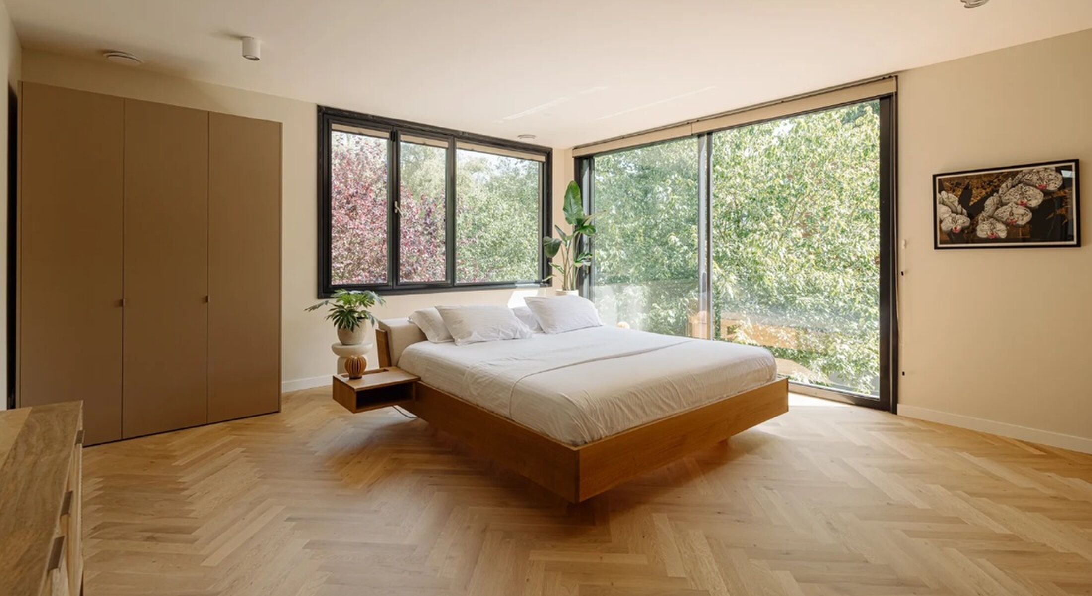De slaapkamer met prachtig uitzicht