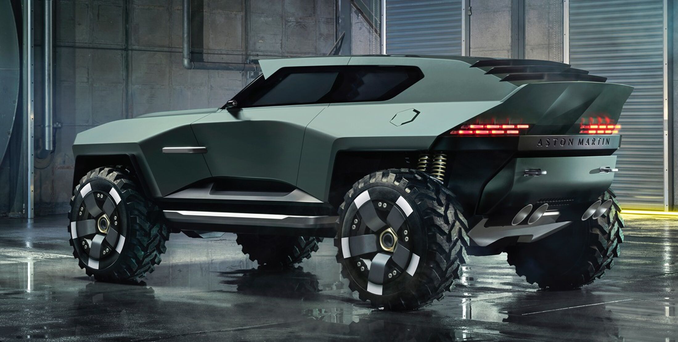 De buitenzijde van de Aston Martin Dreadnought