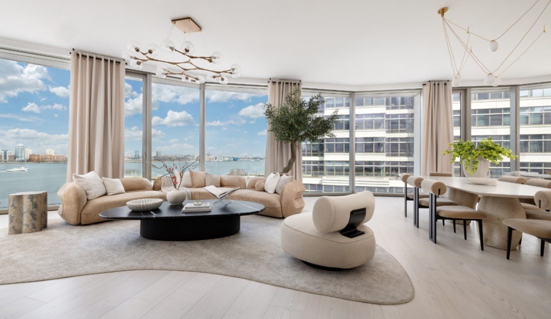 De living van het pied-à-terre van Justin Bieber