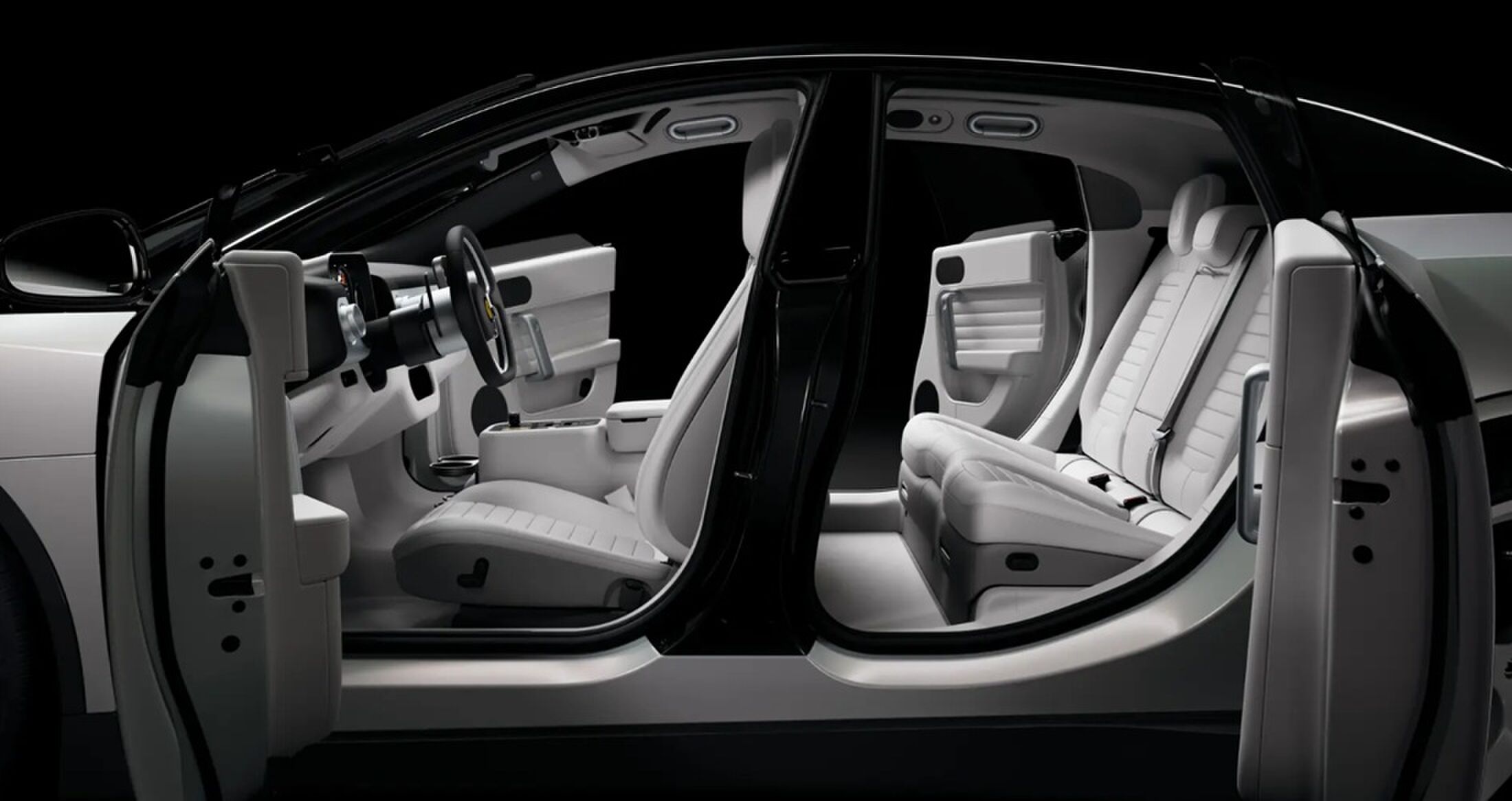 Het interieur van de wagen
