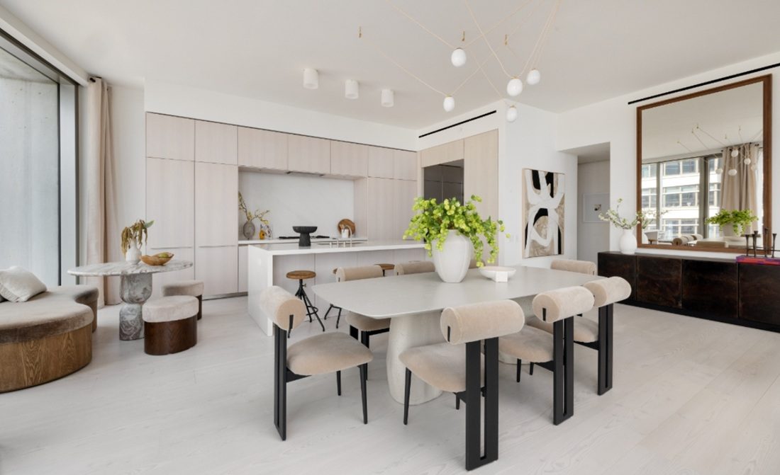 De binnenzijde van het pied-à-terre van Justin Bieber