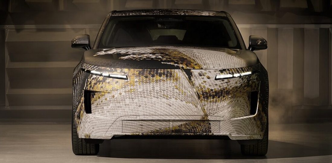 De voorzijde van de Range Rover GT