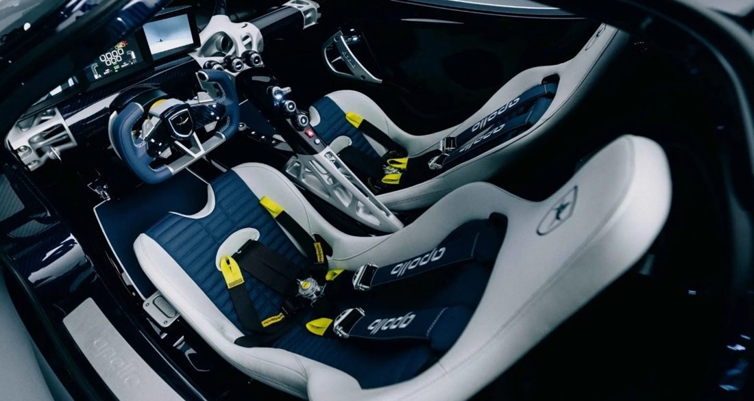 Het interieur van de hypercar