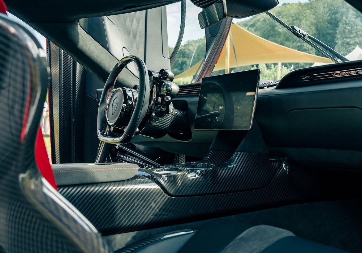 Het interieur van de Koenigsegg Gemera