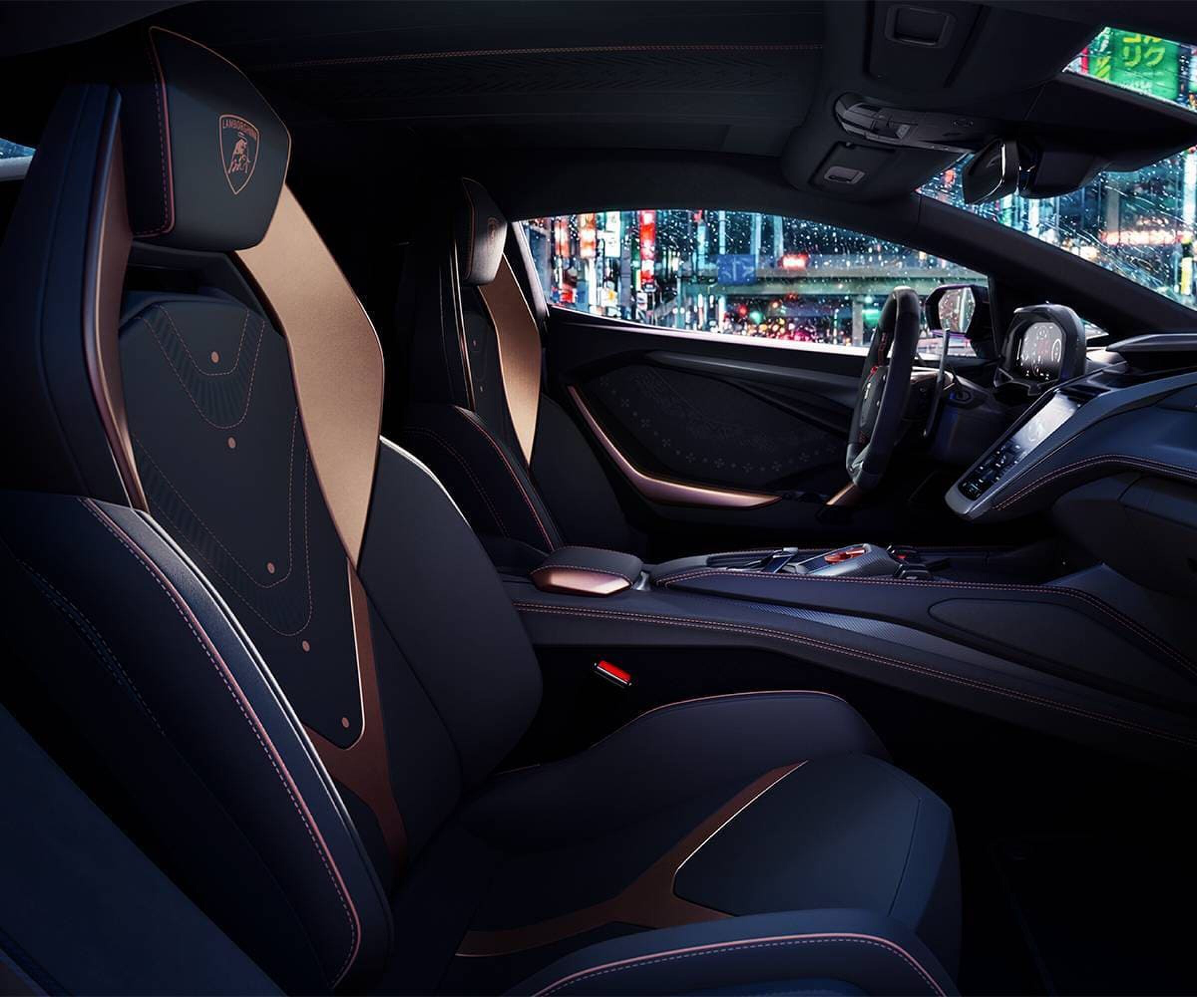 Het interieur van de Lamborghini Revuelto Impavido