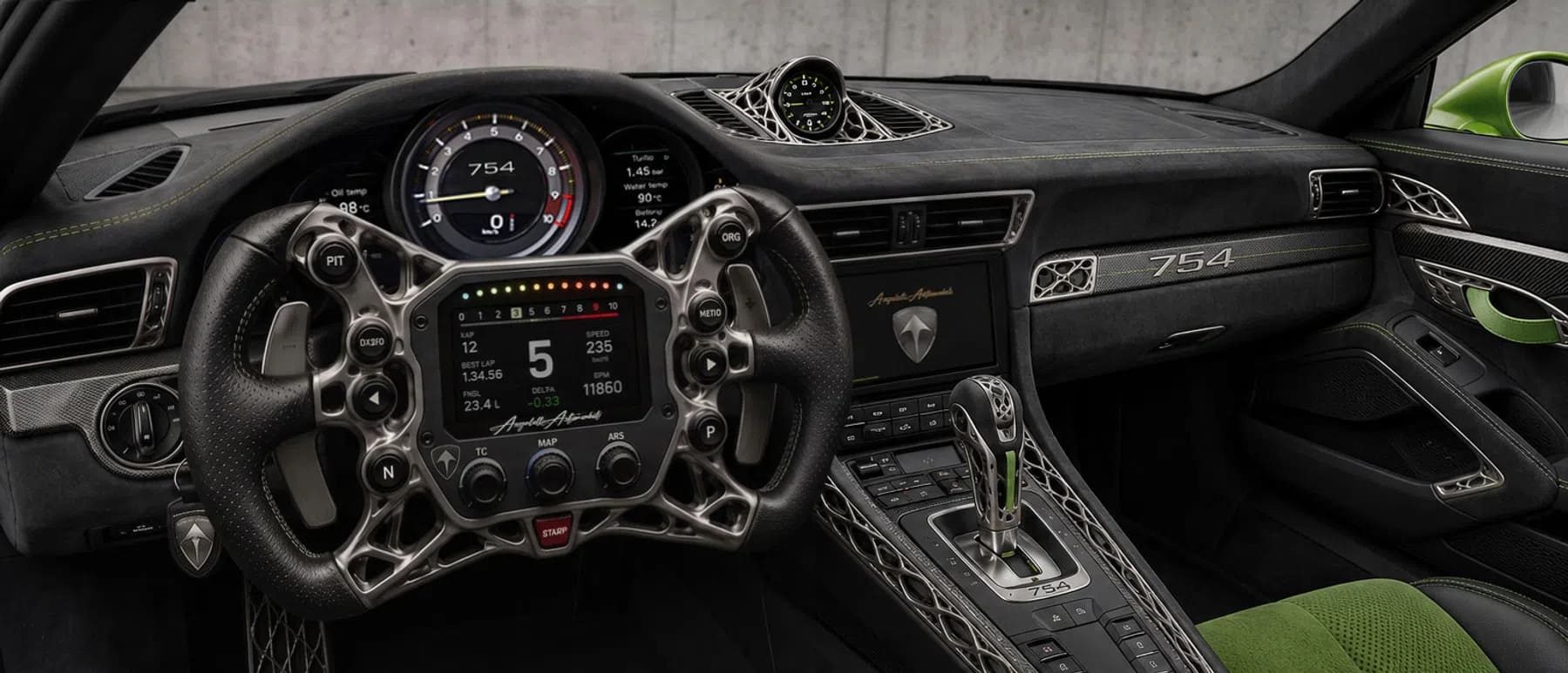 Het interieur van de Porsche 911