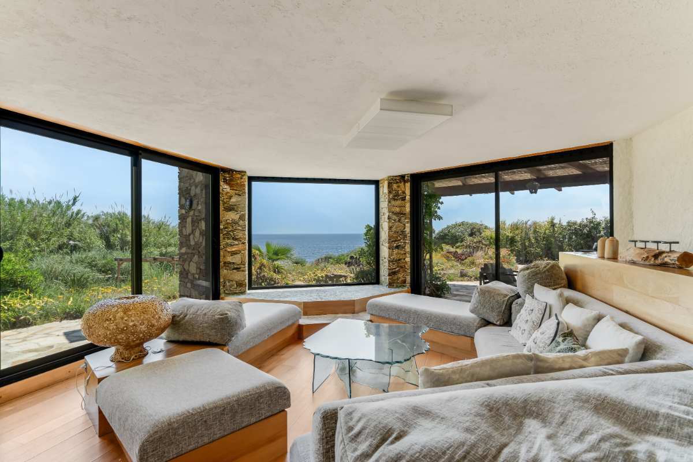 Het interieur van de villa bij Saint-Tropez