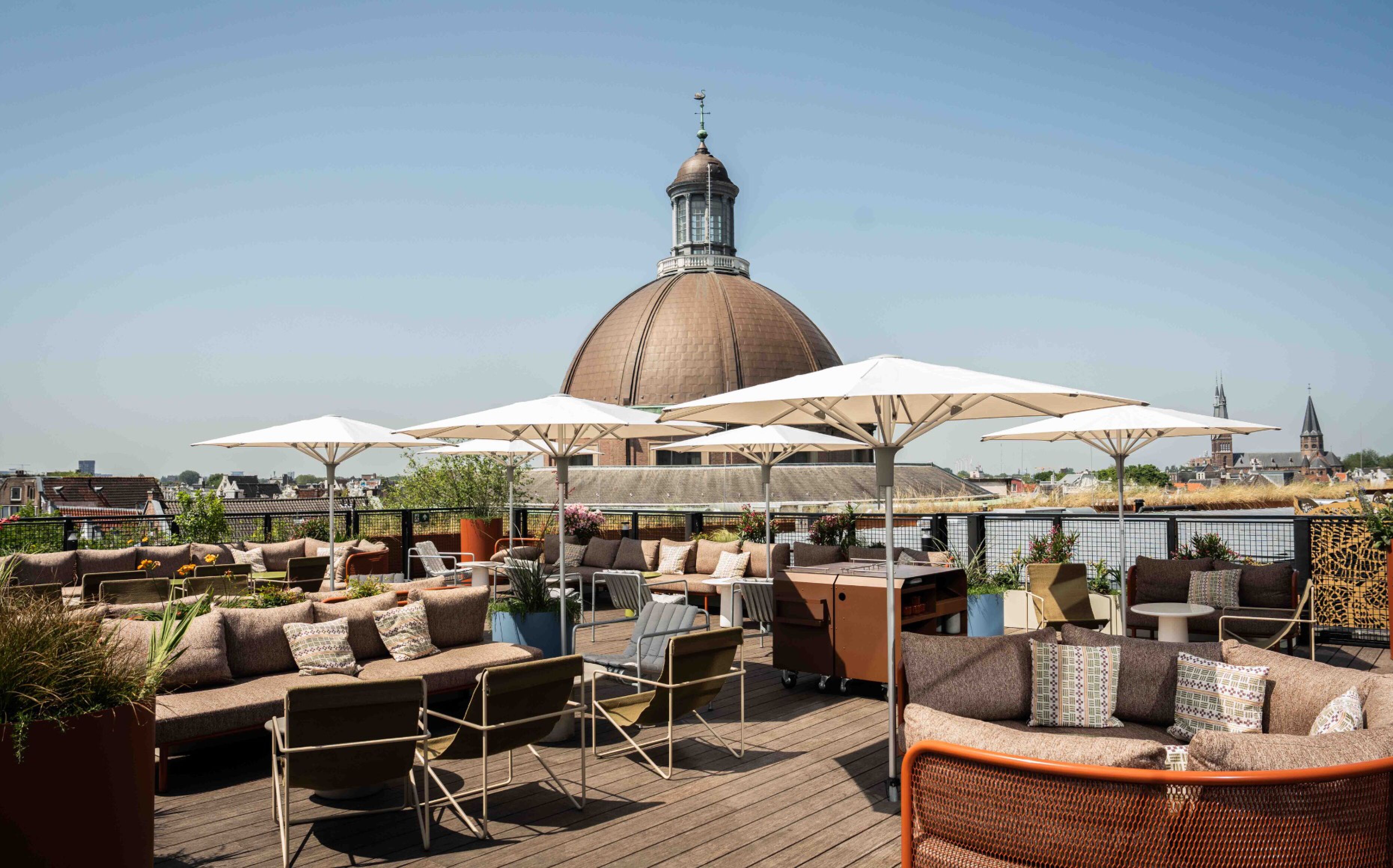 Het dakterras van CIMA in Amsterdam