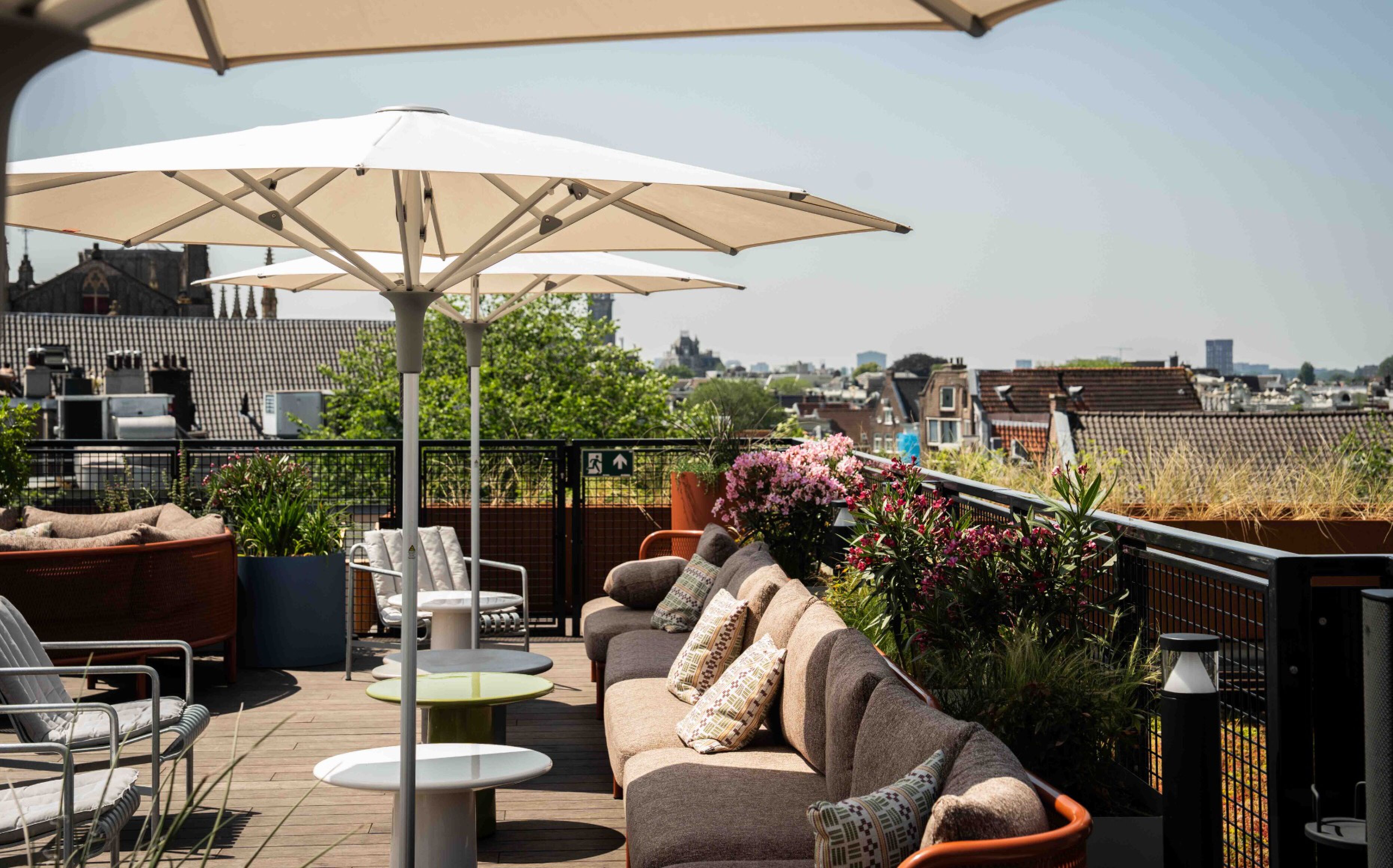 Het dakterras van CIMA in Amsterdam
