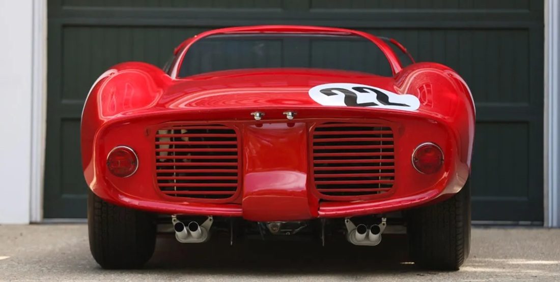 De achterzijde van de Ferrari 250 P
