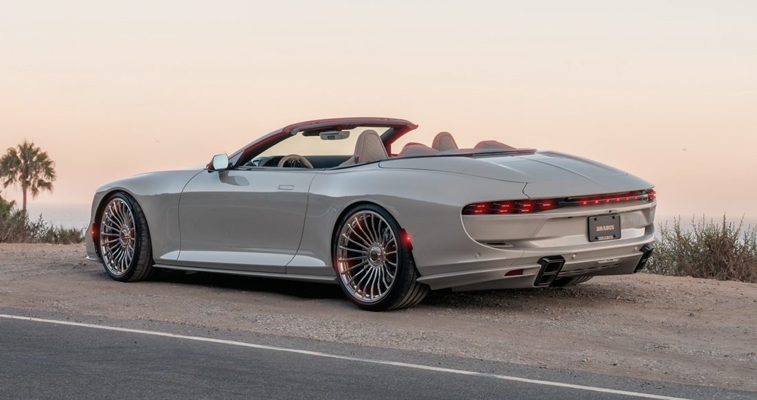 De achterzijde van de Brabus Bodo Cabriolet