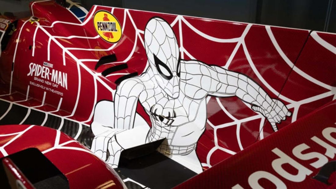 Het exterieur van de BMW Spider-Man-auto