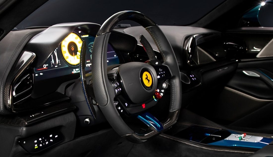 Het interieur van de SUV