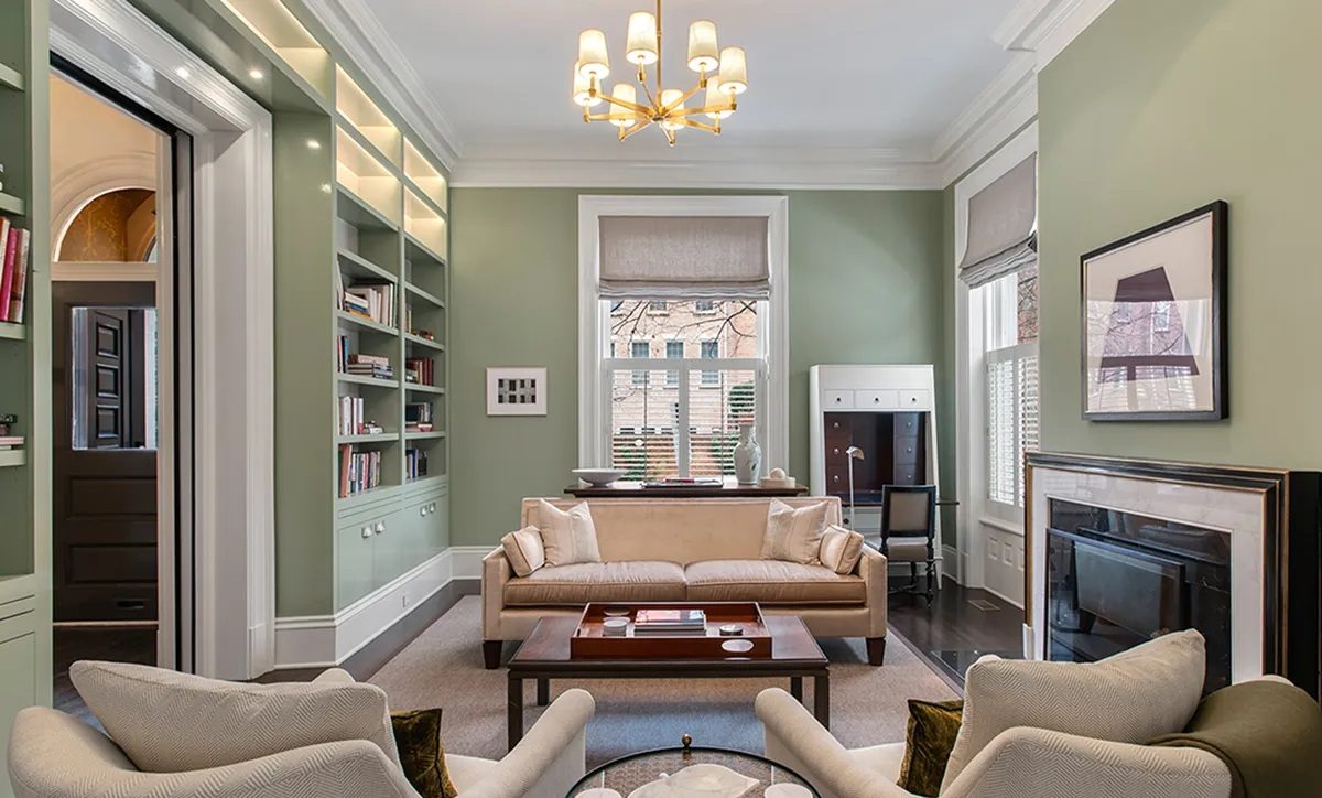 De formele zitkamer van de woning in Washington