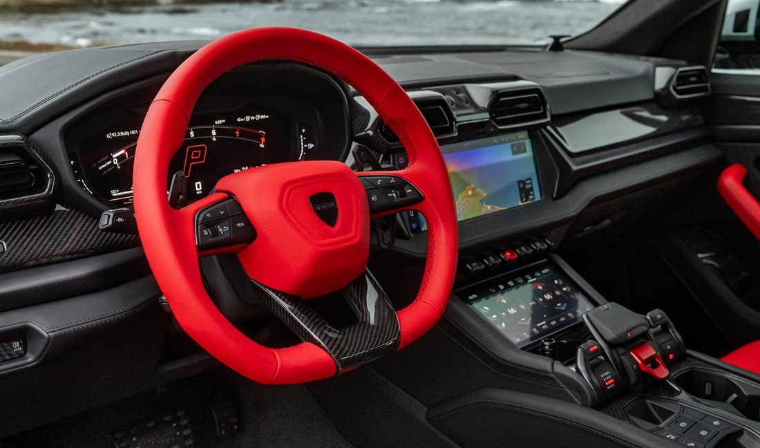 Het interieur van de SUV