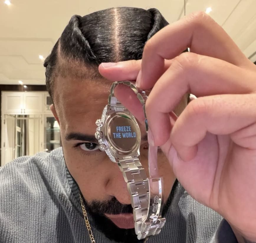 Drake met zijn Rolex Daytona