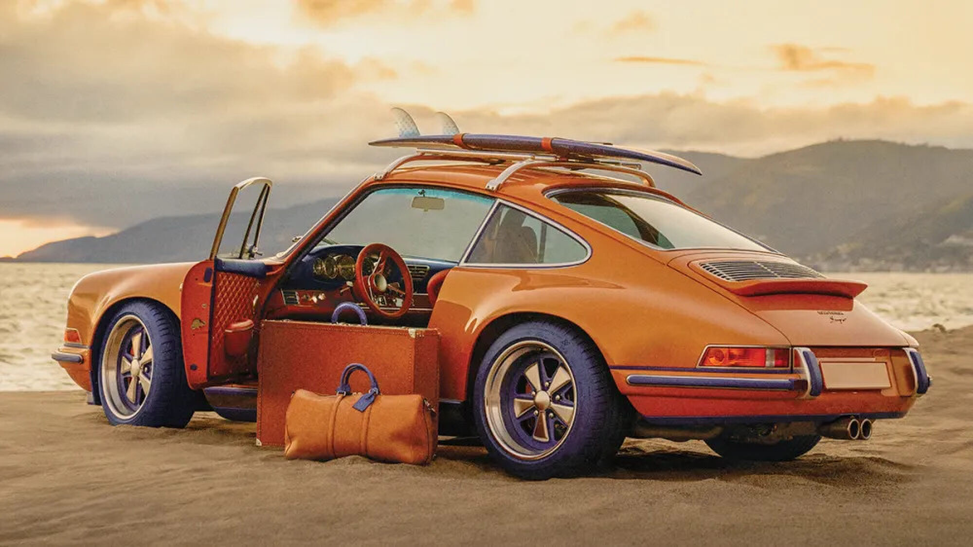 De door Singer en Louis Vuitton ontworpen Porsche 911