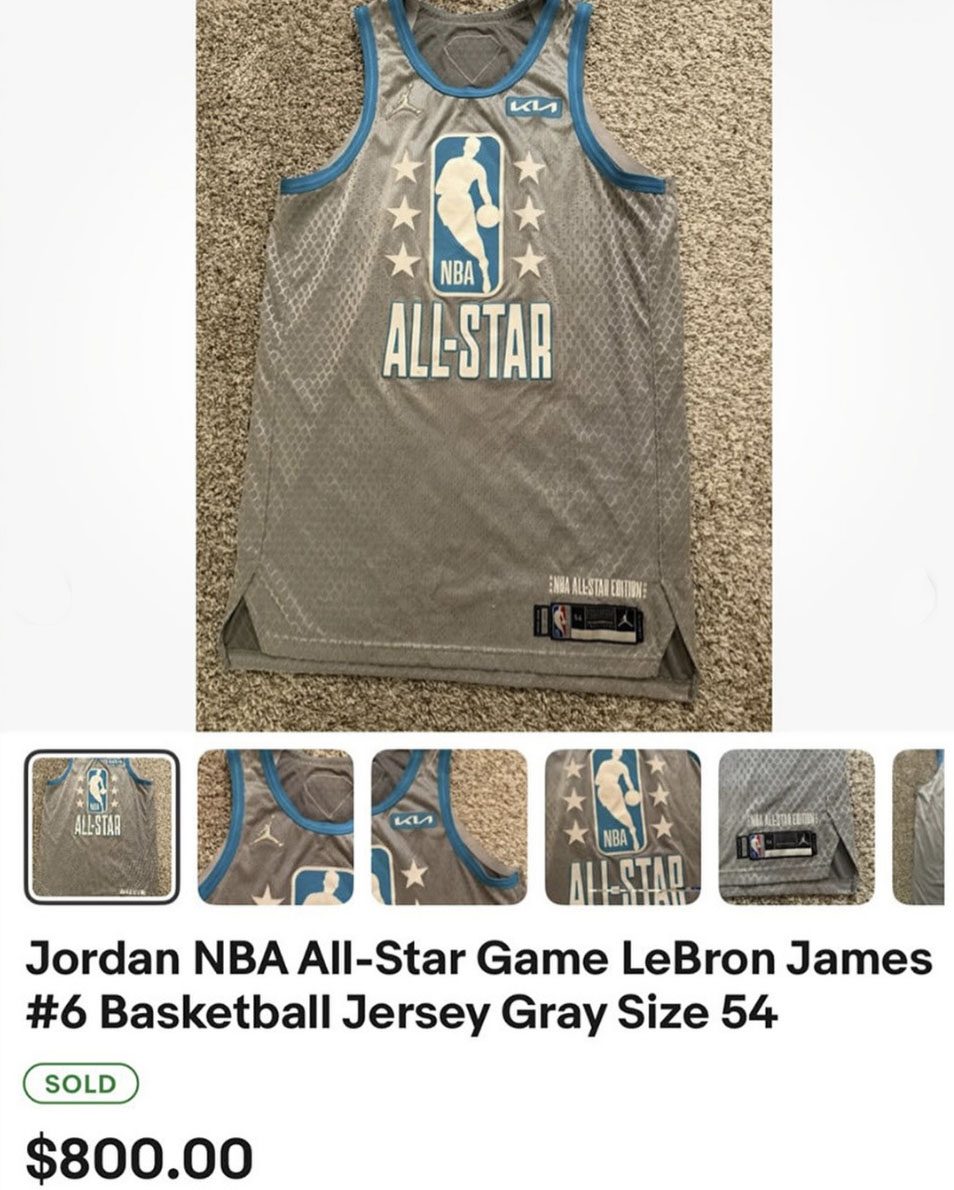 Het LeBron James All-Star-shirt op eBay