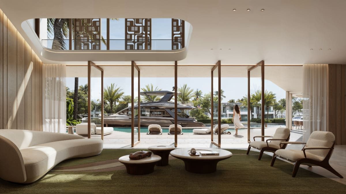 Binnenin een Pininfarina-woning in Amerika