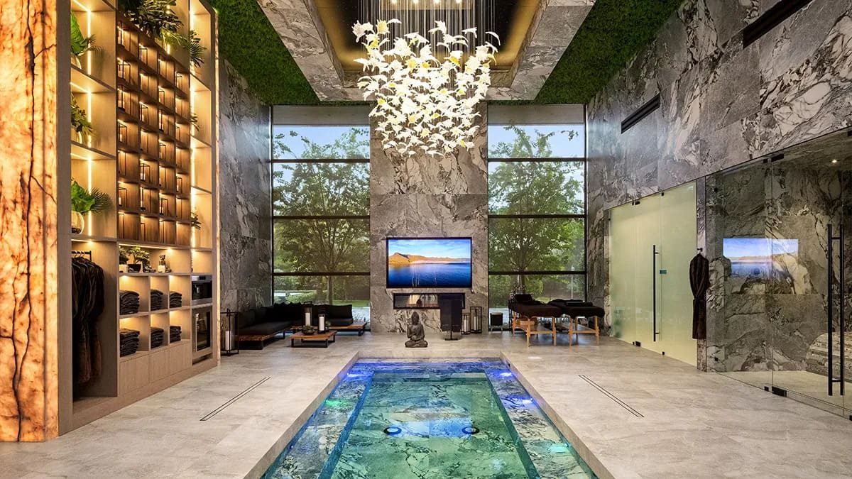 Het zwembad in de villa in Florida