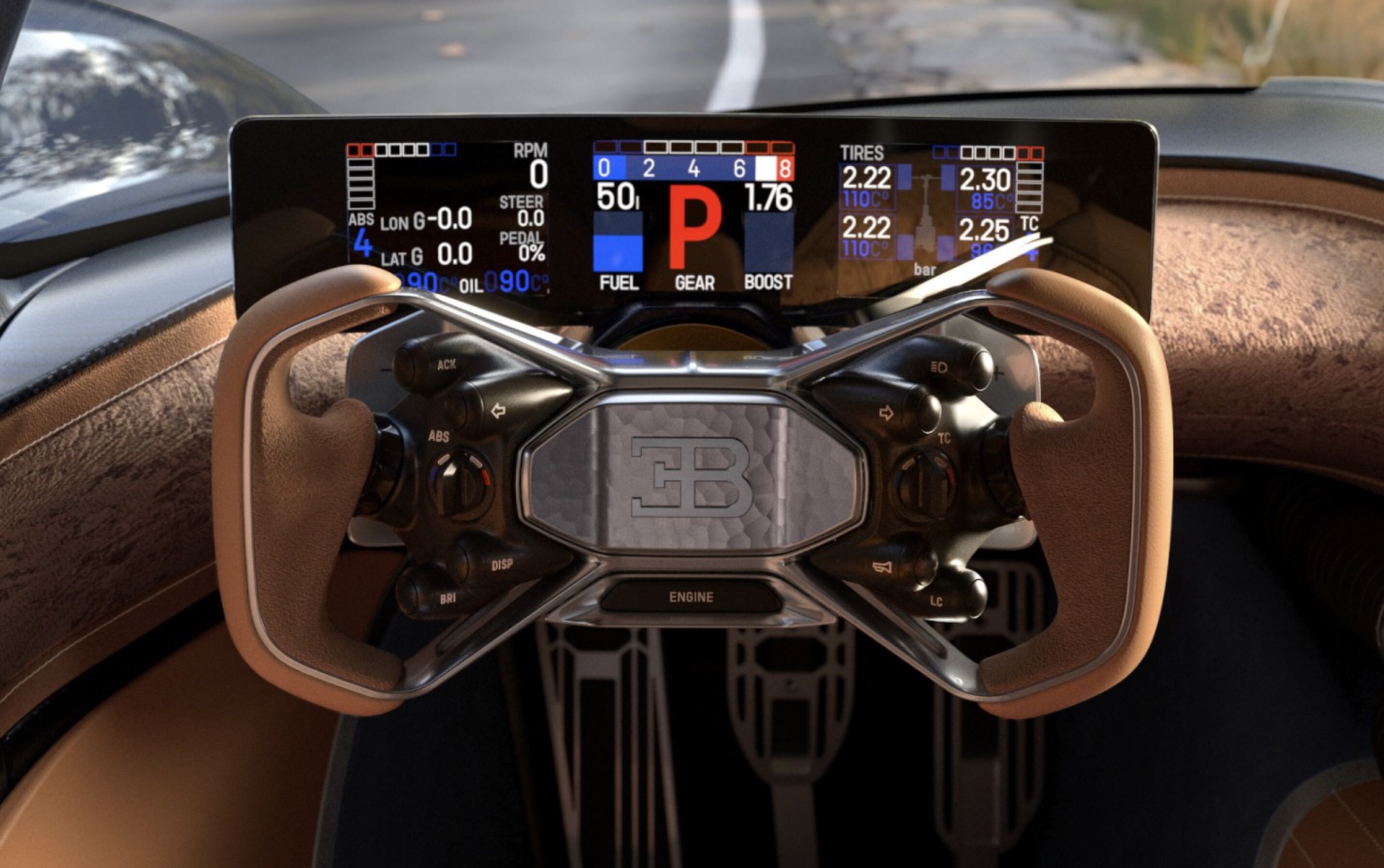 Het interieur van de nieuwe Bugatti Destrier