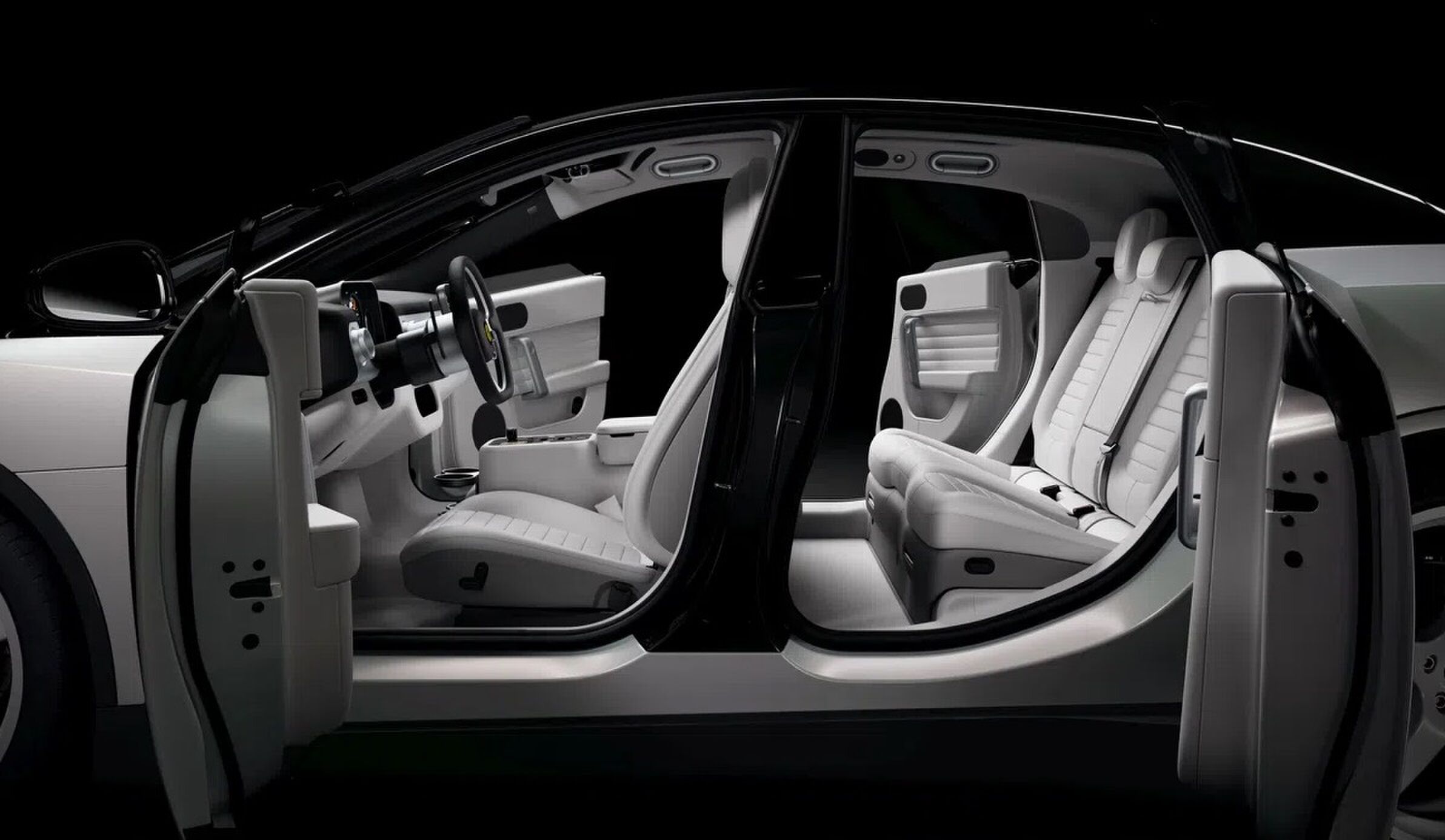 Het interieur van de Ferrari Luce die bij een veiling een recordbedrag heeft opgeleverd