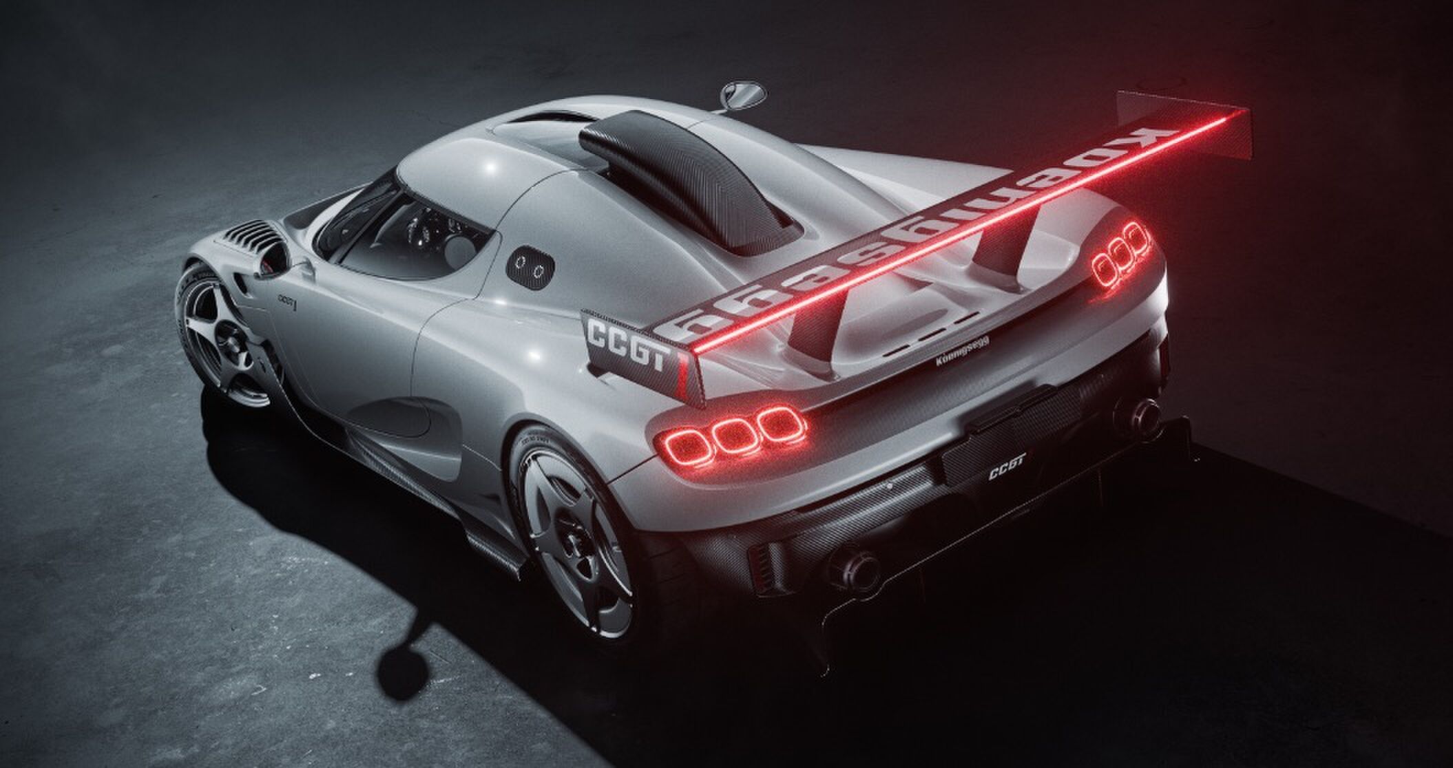 De achterzijde van de Koenigsegg CCGT1