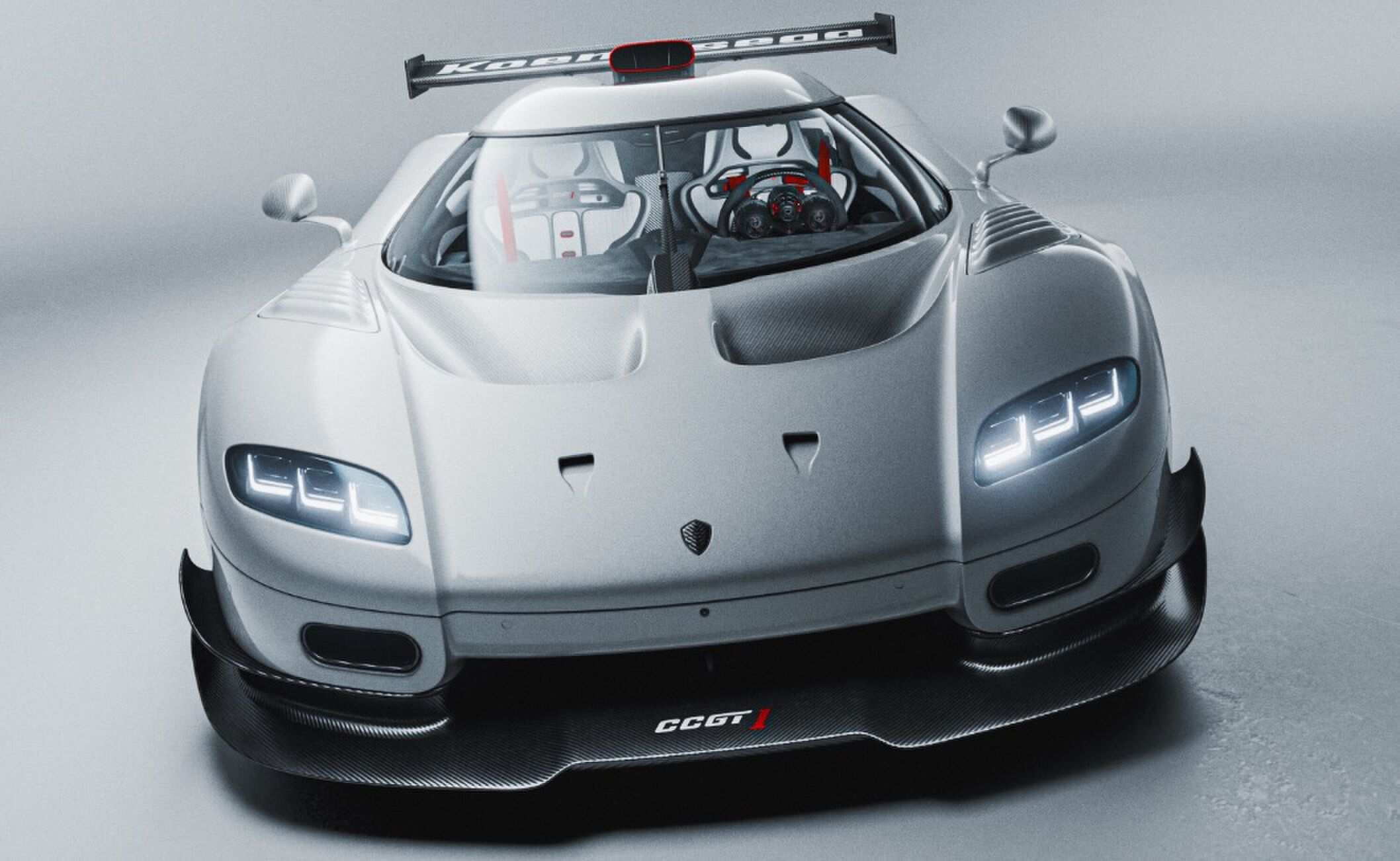 De voorzijde van de nieuwe Koenigsegg CCGT1