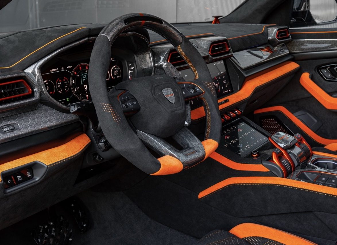 Het interieur van de nieuwe Lamborghini Urus SE van MANSORY