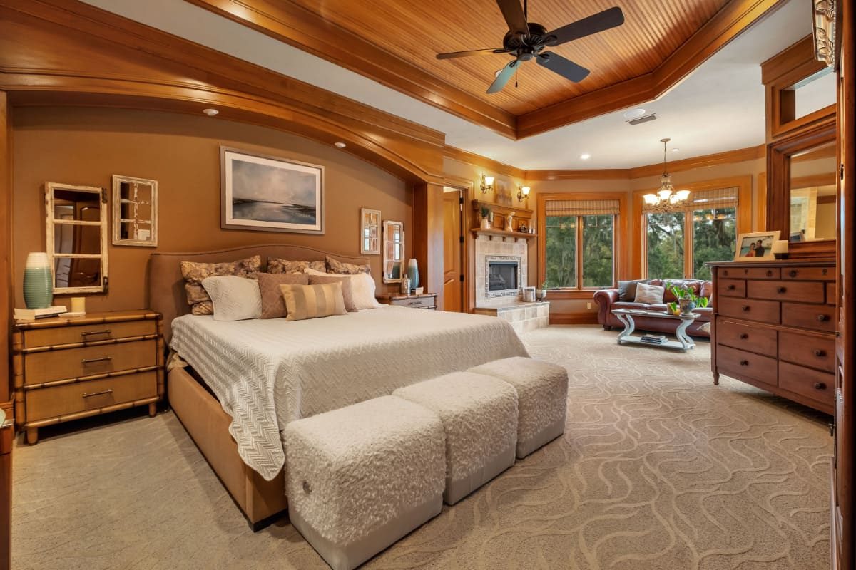 De slaapkamer op het landgoed in Florida