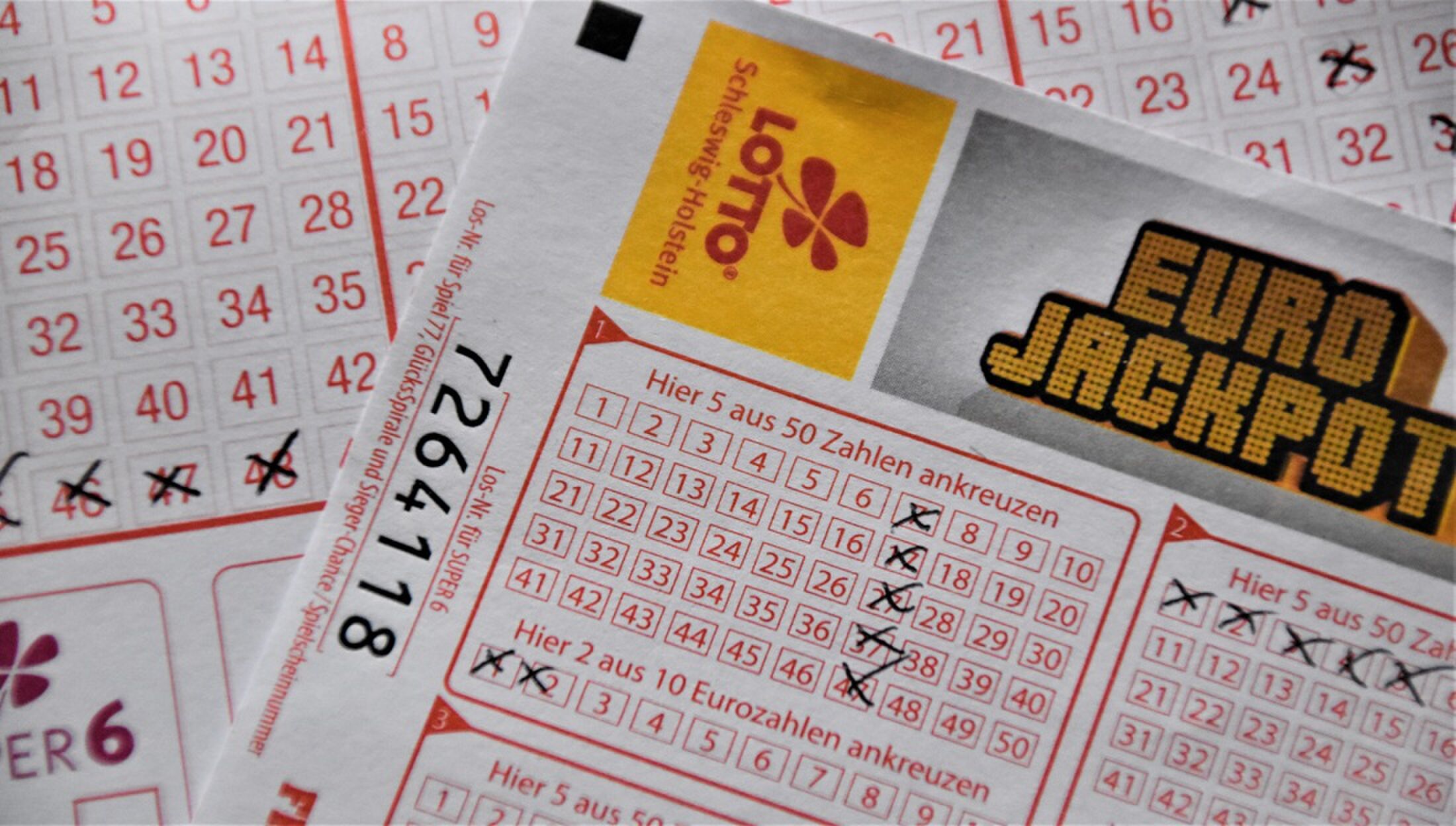 Een winnend loterijlot van Euro Jackpot