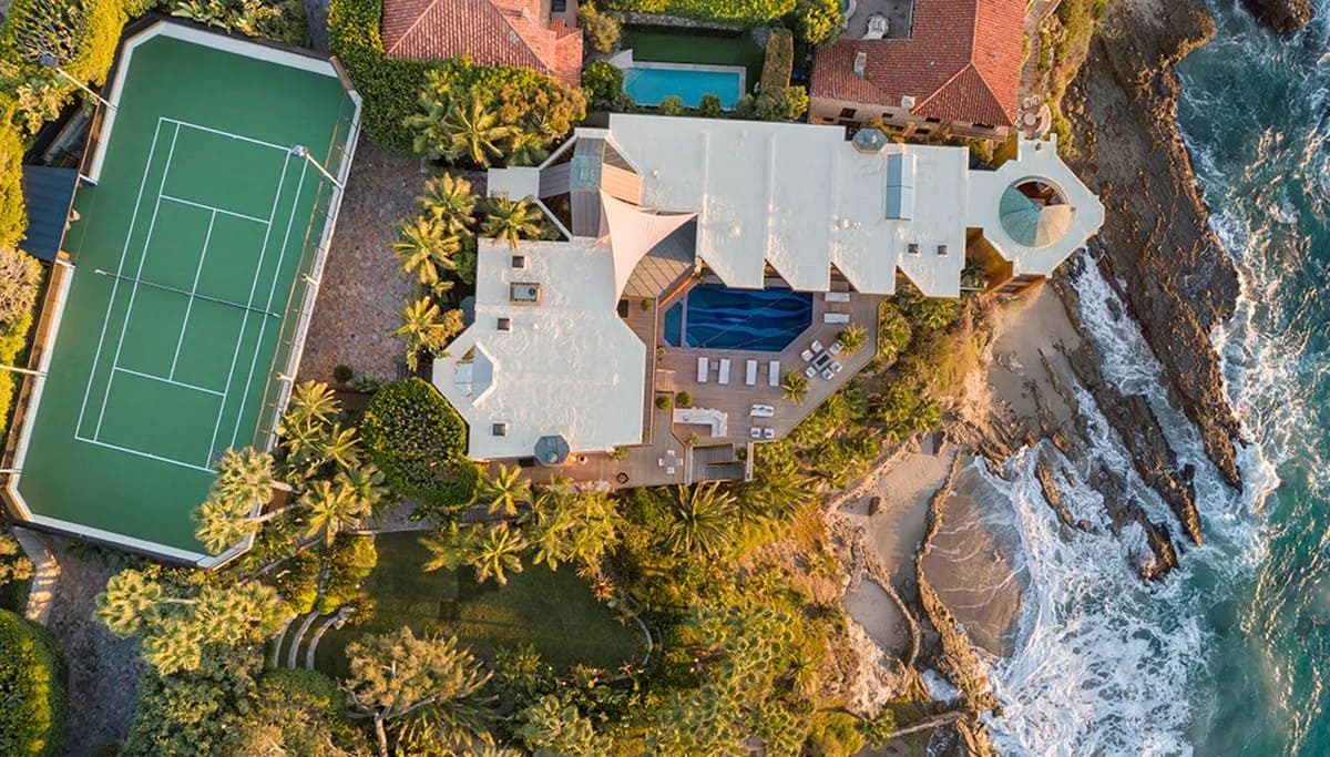 De villa bij Laguna Beach van boven
