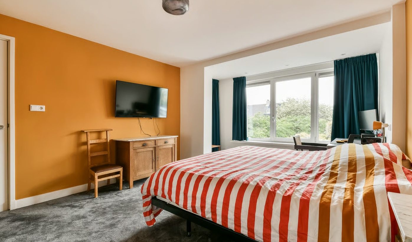 De slaapkamer in de woning van Patrick Lodiers in Abcoude