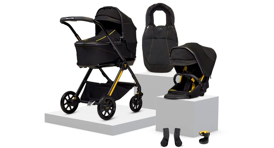 De door Lamborghini ontwikkelde kinderwagen