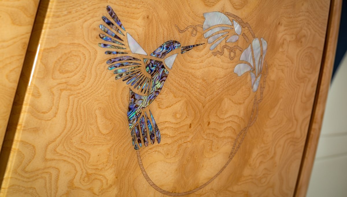 Het kunstwerk in de Rolls-Royce Phantom Hummingbird