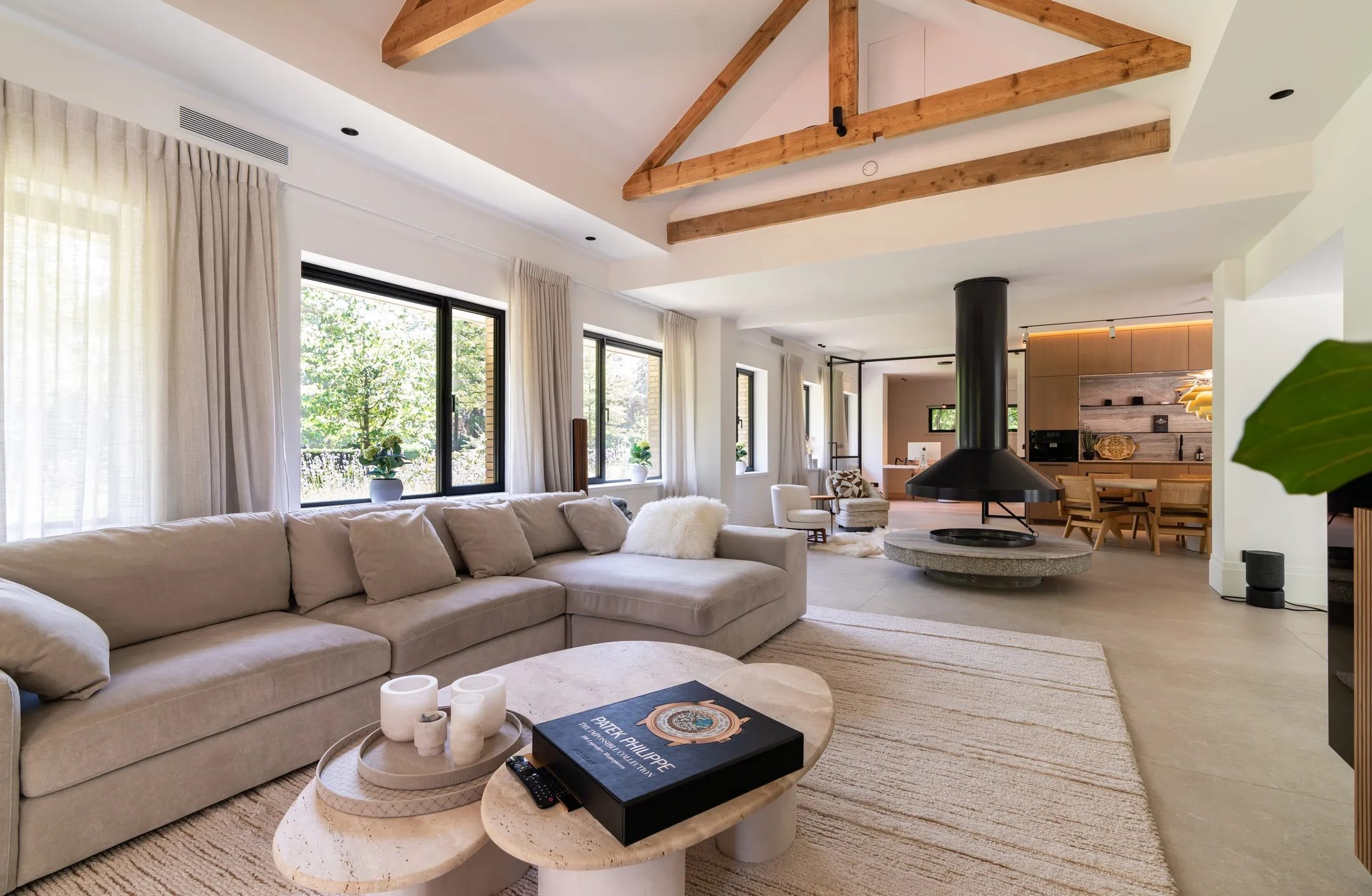 De living van de Wassenaarse villa