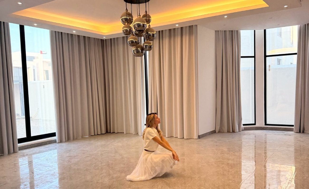 De binnenzijde van de woning van Megan Desaever